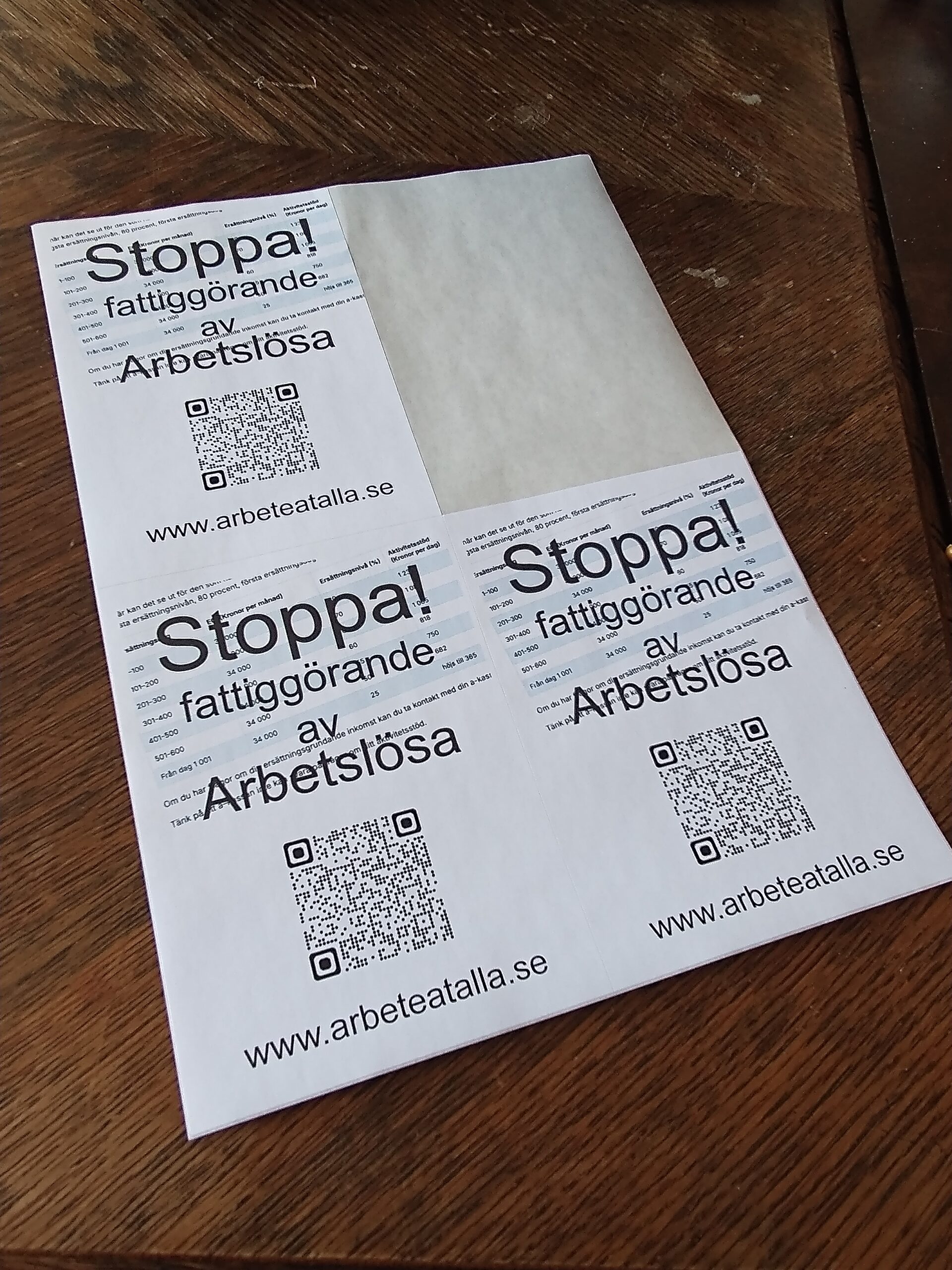 Miniaffisch eller flyer
